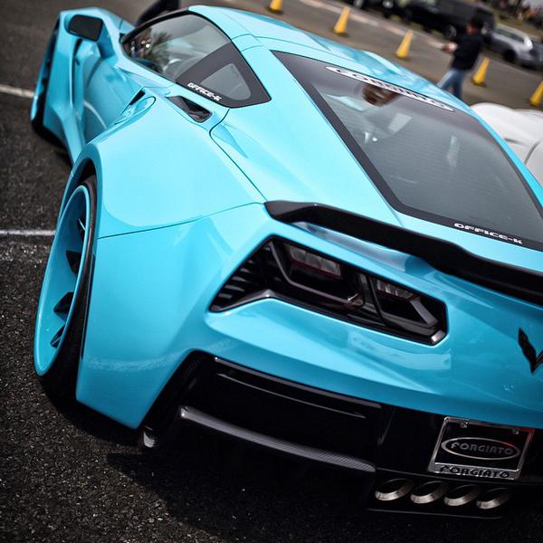 Baby blue Corvette C7 😍