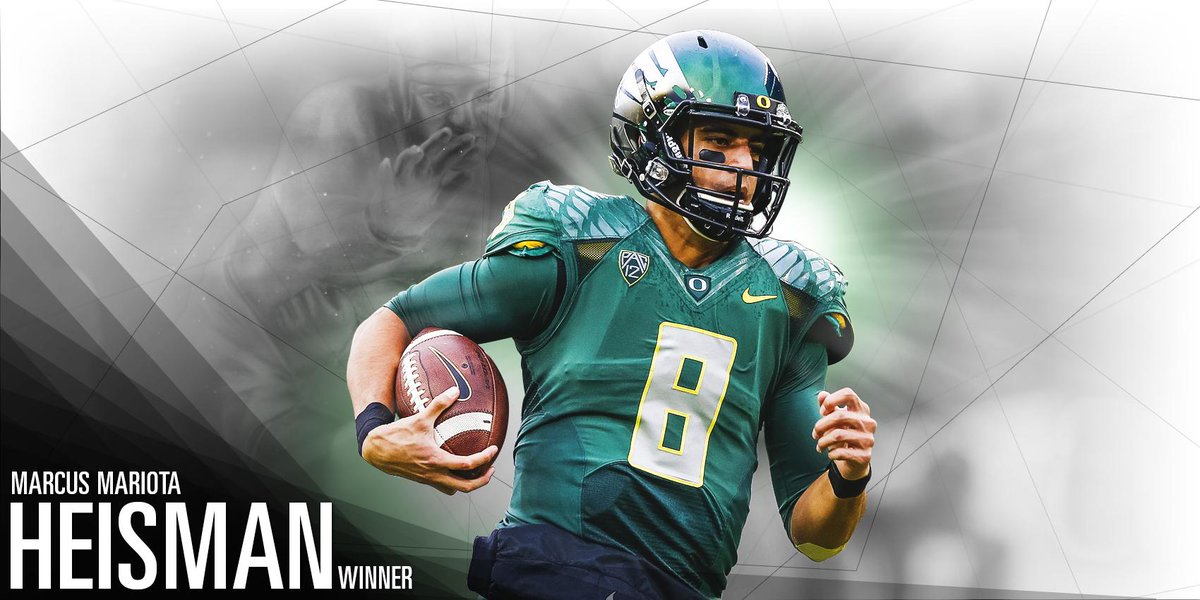 GoDucks's tweet image. The epitome of a student-athlete &amp;amp; HEISMAN TROPHY AWARD WINNER #MahaloMarcus #GoDucks