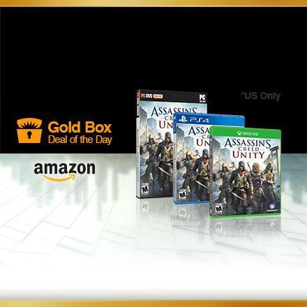 assassinscreed's tweet image. Amazon Gold Box Deal of the Day! Save big on #AssassinsCreed Unity for one day only! amzn.to/16kehPt