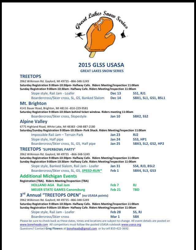 GLSSMi's tweet photo. 2014!2015 events for USASA GLSS http://t.co/O1mt06yvSL