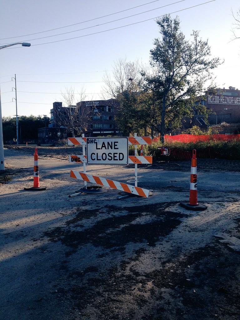 small_affair's tweet photo. In New Orleans #ConeSec has blocked entrance to abandoned medical center #ShutItDown http://t.co/nD8b7o3k1O