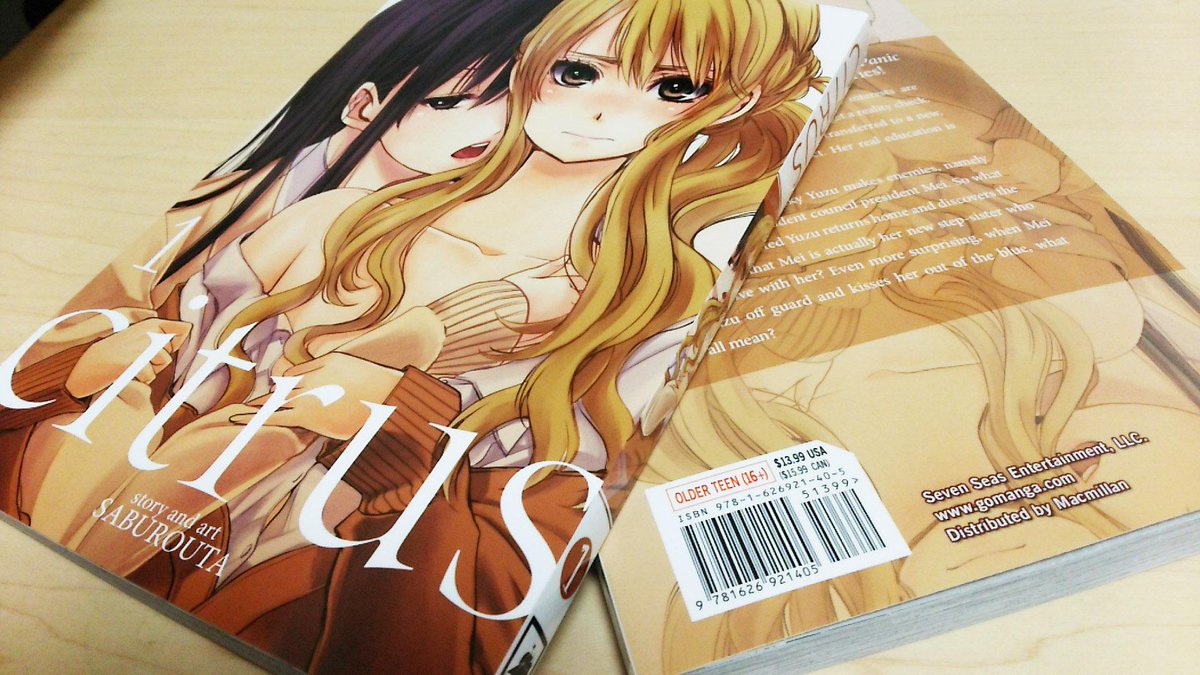 海外版Citrus１巻の見本誌をいただきました！白いカバー！新鮮！(⊙ω⊙) 