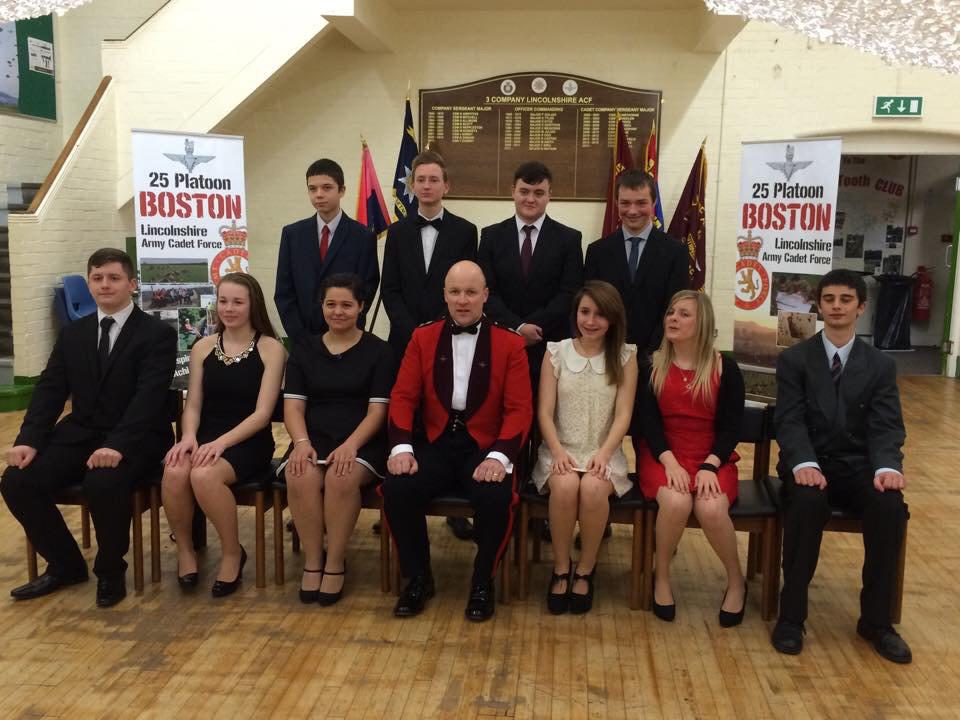 23 Platoon Long Sutton at the Cadet NCO Dinner. #LincsACF