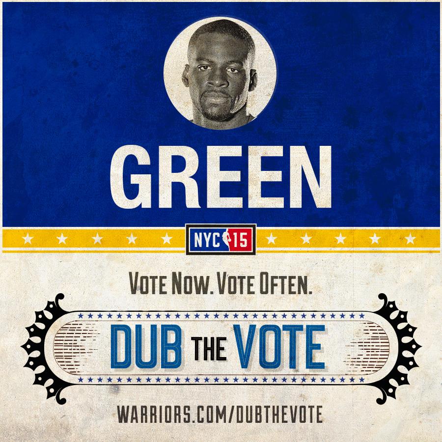 warriors's tweet image. Retweet if you want to see @Money23Green in the 2015 @NBAAllStar Game.

Draymond Green #NBABallot