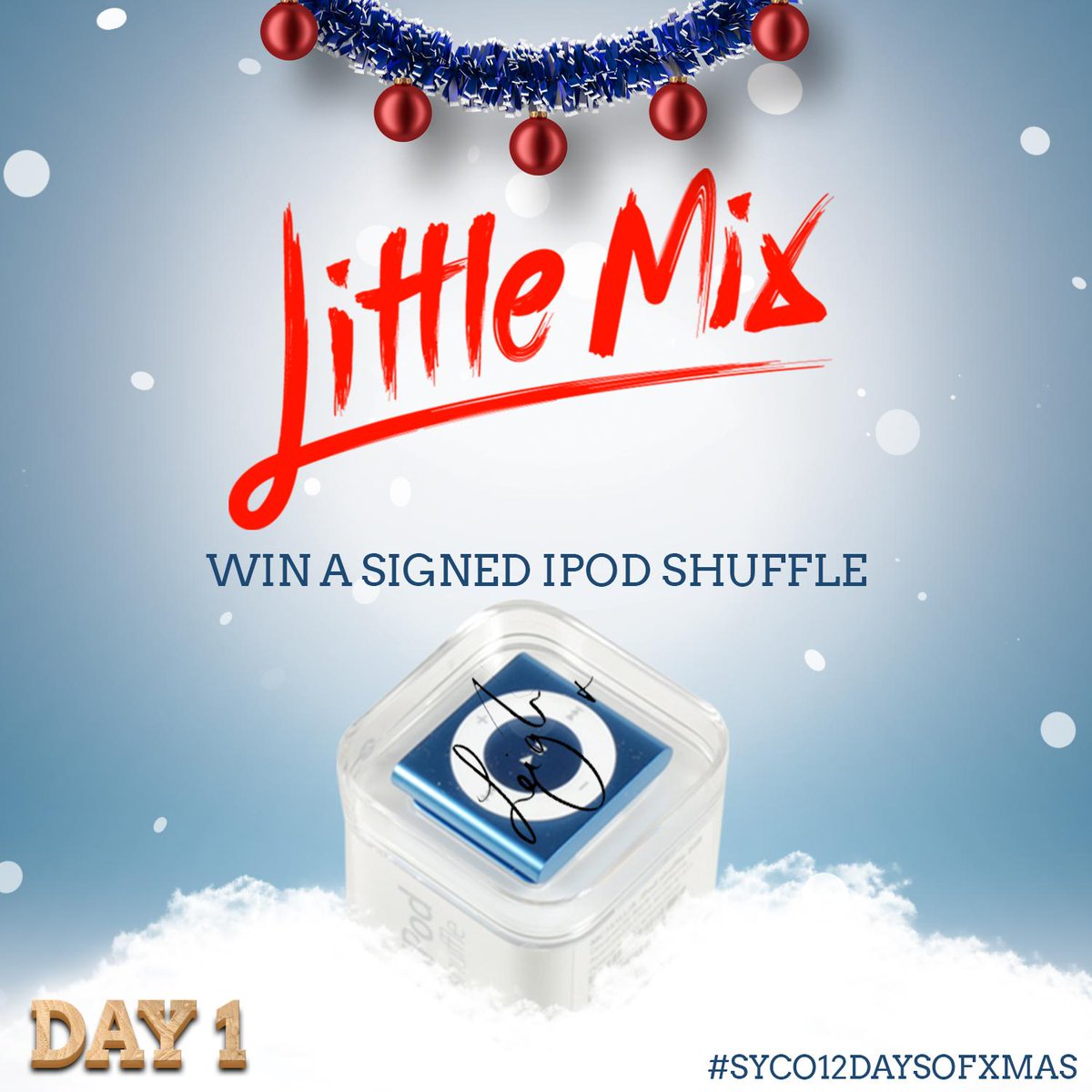 syco's tweet photo. UK &amp; US: We’re kicking off #Syco12DaysOfXmas with a signed iPod by @LittleMix! Enter now: http://t.co/NiuemEAMNJ http://t.co/6C3K1uk7Ui