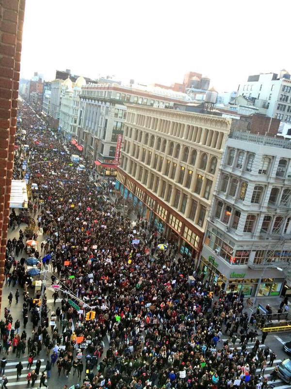 NAGOUL1's tweet photo. The march, at its largest, was 19 city blocks long! #MillionsMarchNYC http://t.co/f4JO9R32MH
