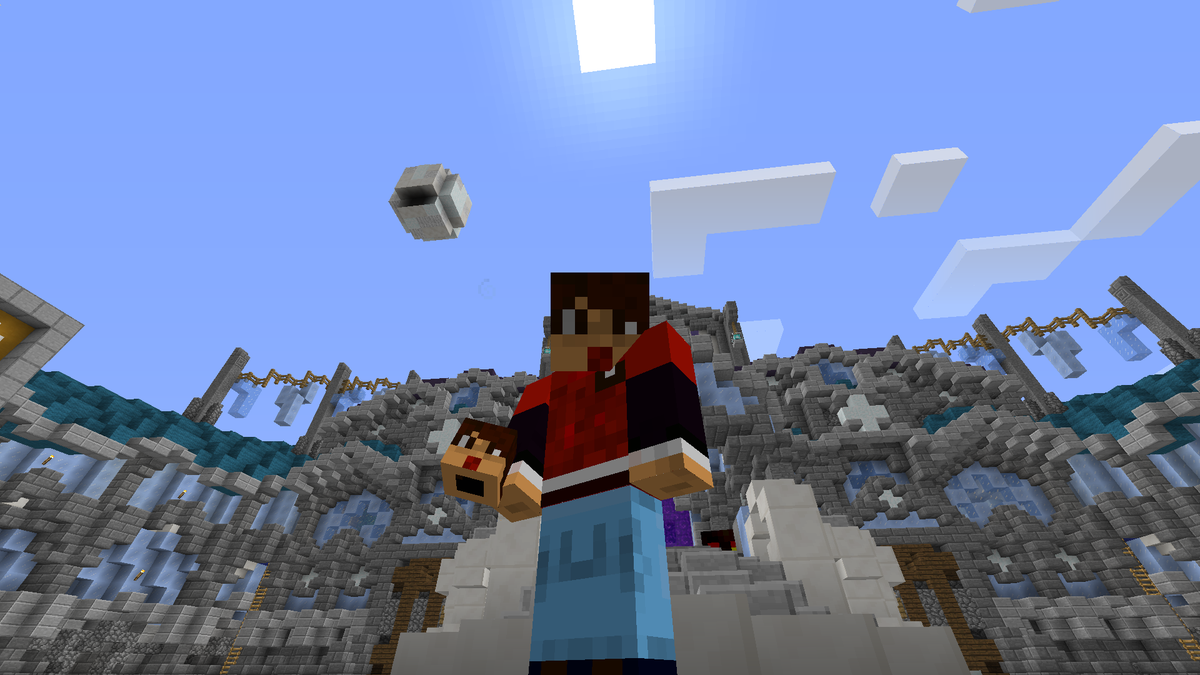GameOverComedy's tweet image. lol I'm holding my own head at the @Hypixel server xD