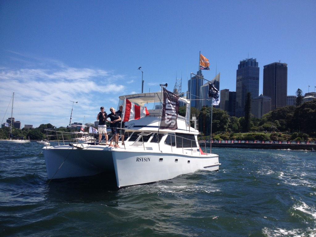#exss race management on board the best committee boat ever thanks Royal Sydney Yacht Squadron #sydney