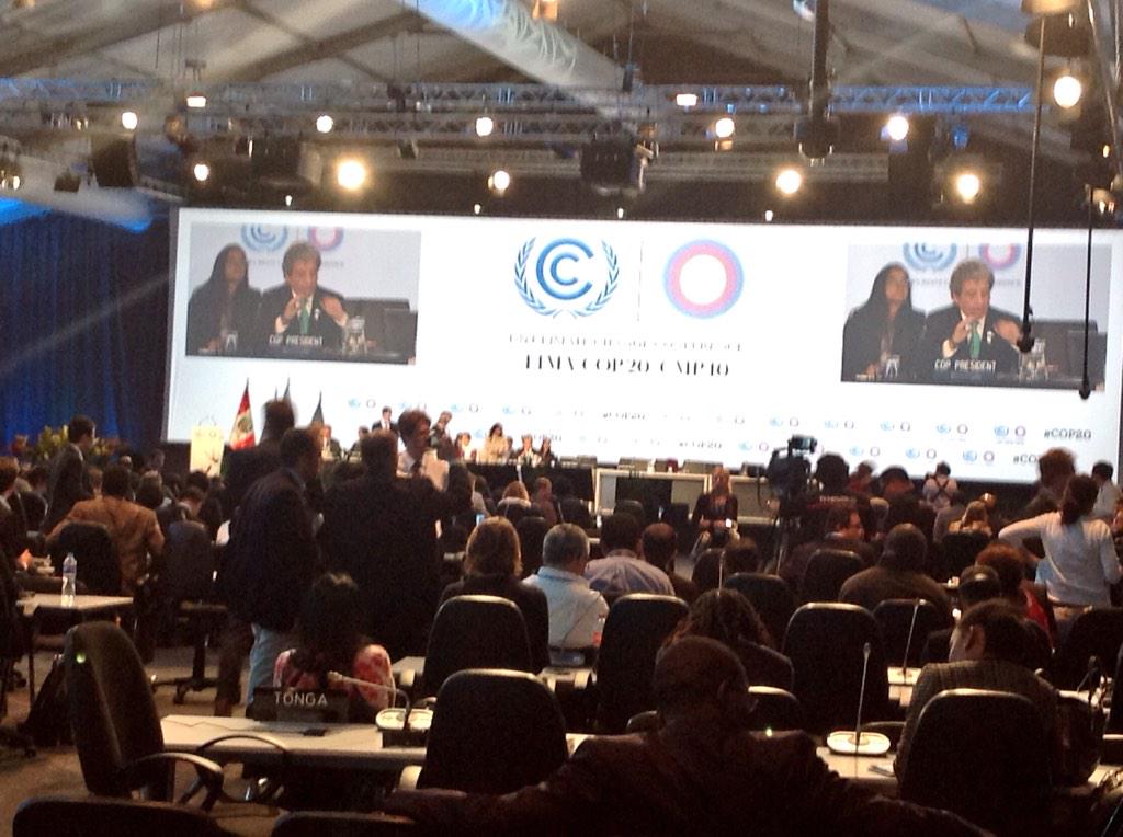 Se reanuda plenaria  COP 20 Lima.