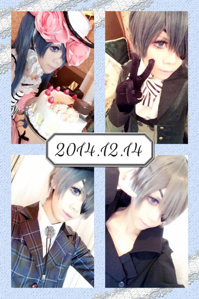 kuromitu963232's tweet photo. 帰宅(=´∀｀)人(´∀｀=)坊っ誕カウントダウンしてからの深夜撮影、凄いあっという間だった（笑）また来年もお祝いしようねっ（来年の12月14日は月曜日!）
作り直した2代目駒鳥ドレス、可愛く出来たから特別な日に着れて幸せでした/// http://t.co/pZColfyQ00