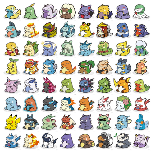 PokeTrends's tweet image. Pokémon drawn in the style of Substitute.