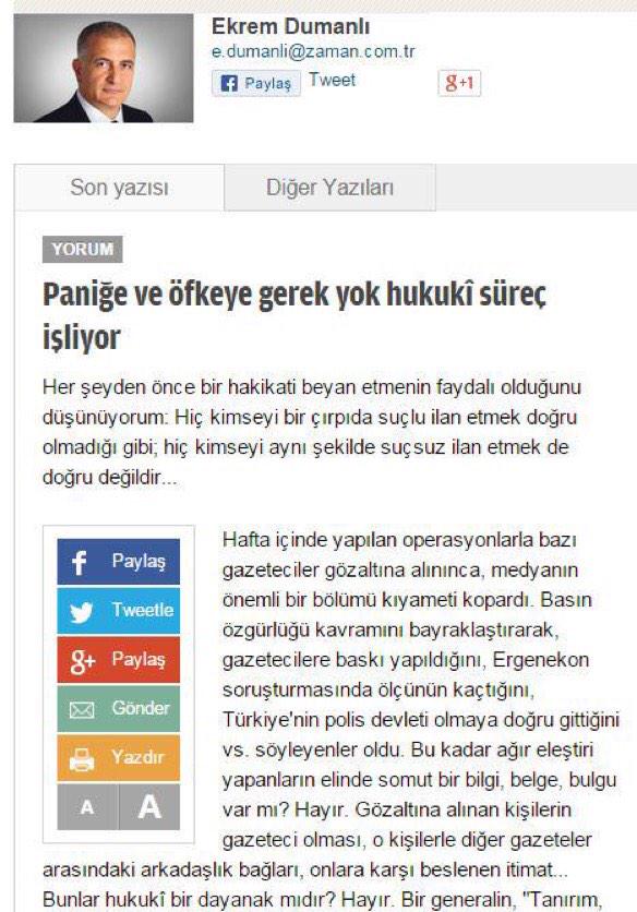 Katılıyorum <a href="/Dumanlie/">FETÖ - Ekrem Dumanlı</a>, Paniğe ve öfkeye gerek yok. Hukuki süreç işliyor.