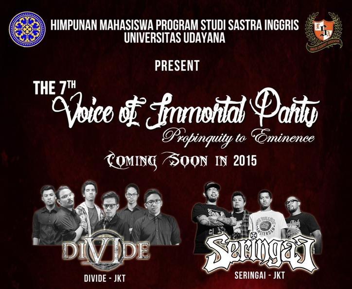 scene_of_indie's tweet photo. Seringai dan Divide akan bermain di Parkir Barat Gor Ngurah Rai, Bali pada tanggal 7 Februari 2015 mendatang #UG http://t.co/JKPS3Zg4uO