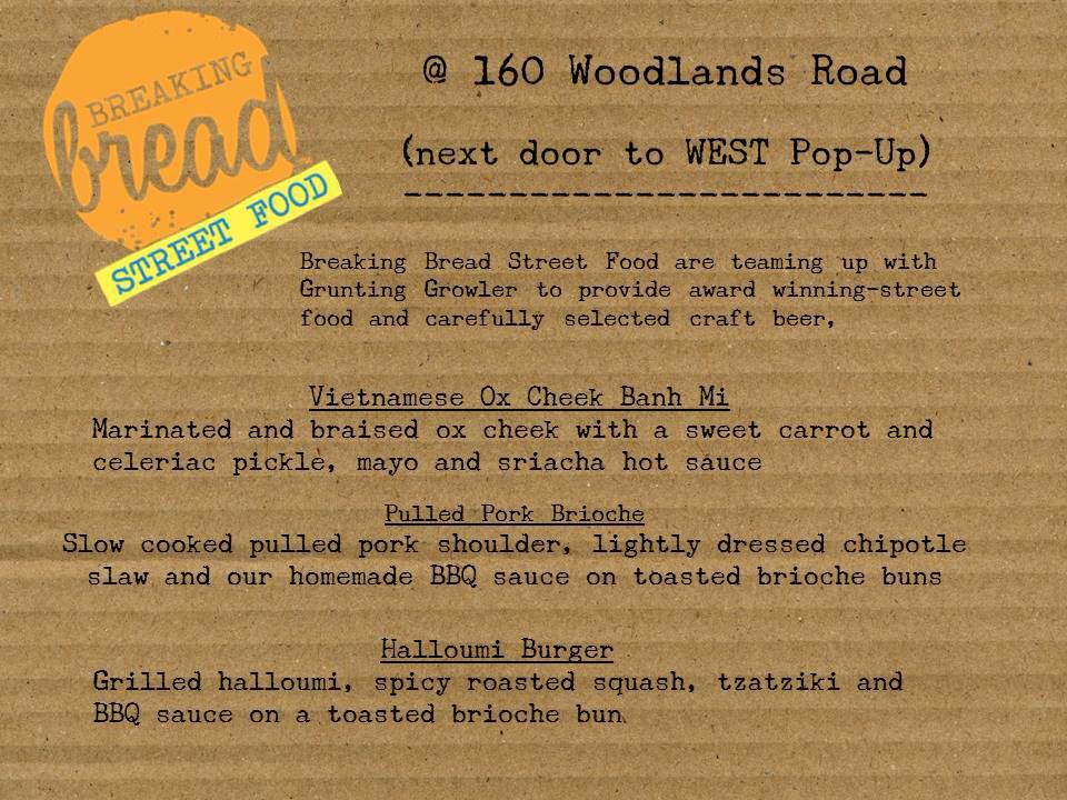 Breaking_Bread's tweet photo. Hello @bakingjames here's a wee peek at our menu, just two dishes today we sold out of the banh mi @GruntingGrowler http://t.co/3Nf1MNd35E
