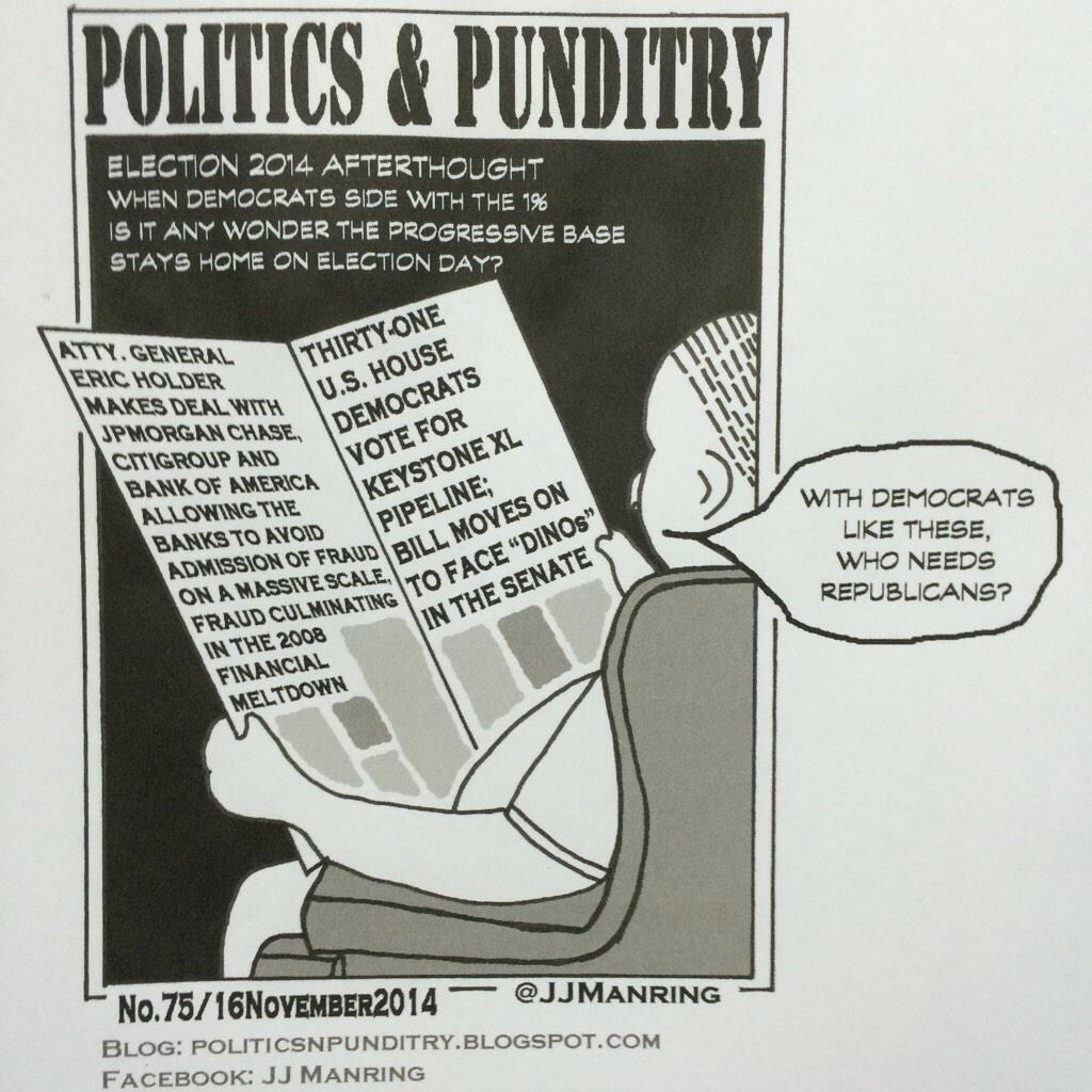 DaleF3's tweet image. MidTerm Afterthought: When Dems side with the 1%, is it any wonder the Progressive Base stays home on election day?