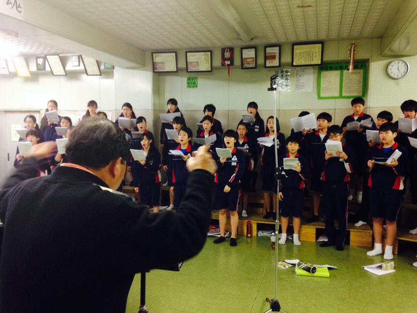 今日は合唱指導者・渡瀬昌治先生のDVD撮影前のリハーサルで千葉県に