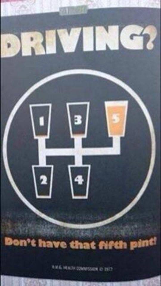 The past is a different country.
If I see you having any and thinking about driving, you'll get more than a dry slap.