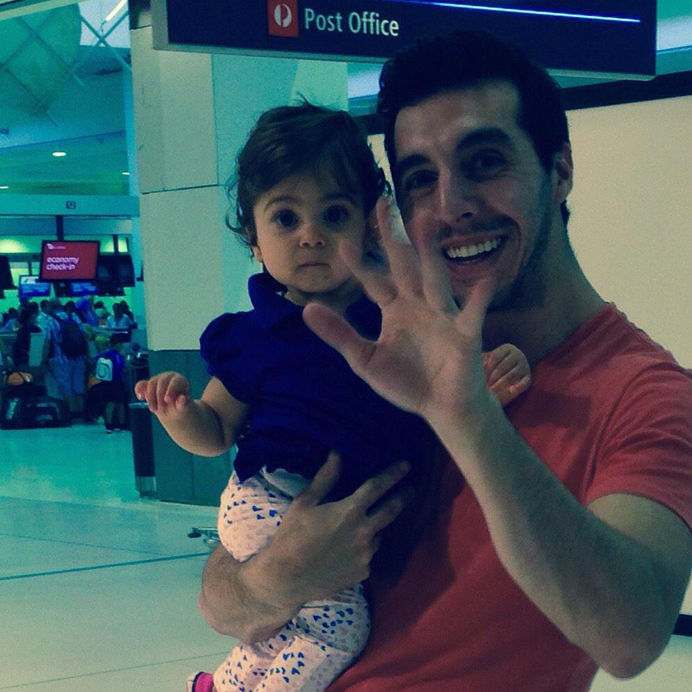 Flying with my beautiful niece! Warned my sis if that kid cries on the plane - you don't know me. We never met.