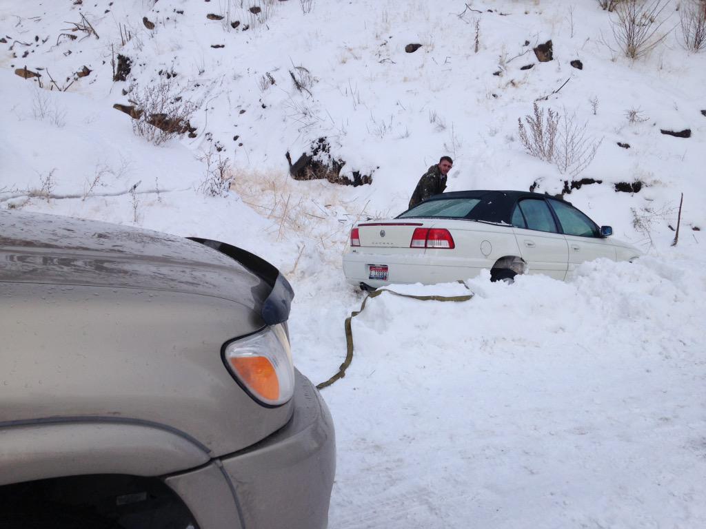 BoiseAnglers's tweet photo. South fork of the Bose. The roads are very slick. http://t.co/QhJpZ4lTPS