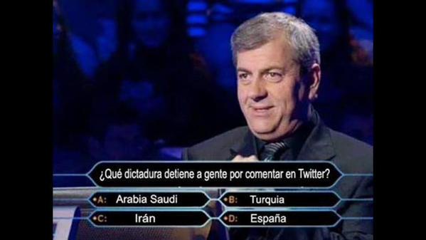 İspanya'da "Kim 1 milyon ister" yarışmasında soru; Hangi dikdatörlükte Twitter'a erişim yasaklanmıştır?