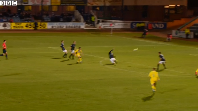 BBCSport's tweet photo. Watch Stephen Mallan's incredible first senior goal. 

He may as well retire now... http://t.co/cucSW8Bi5S http://t.co/AWz7l2SdQT