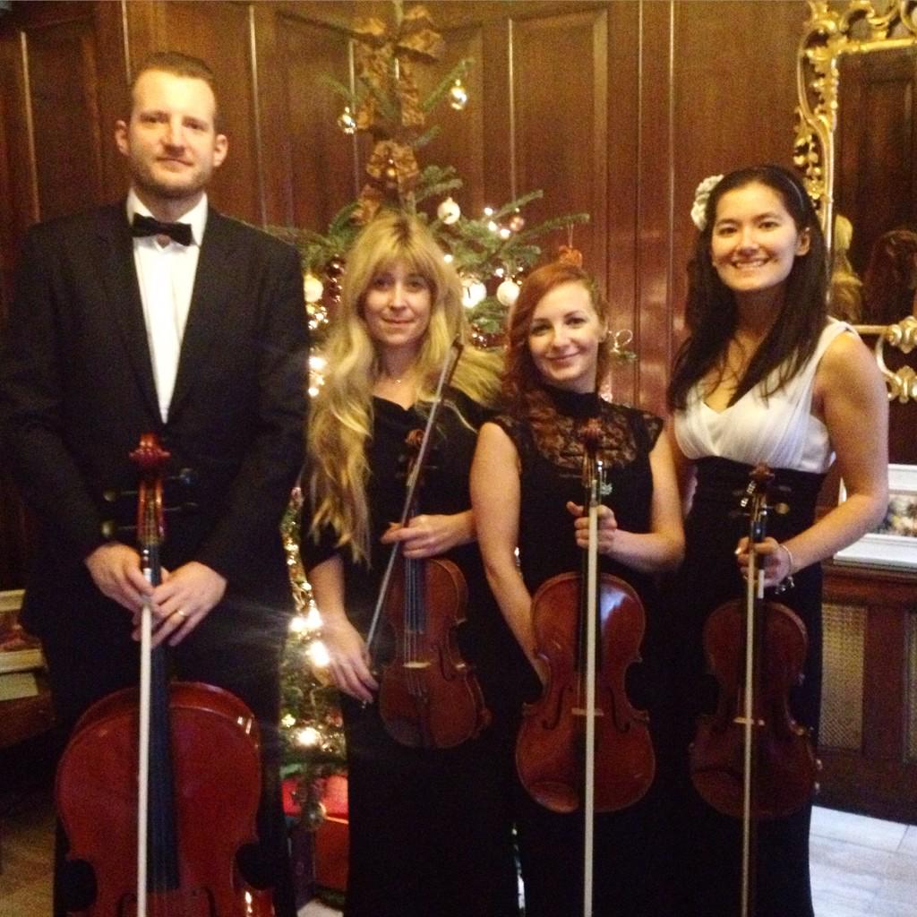 Pic of Niche London String Quartet at their last #wedding performance of 2014! #nichequartet #weddingoclock