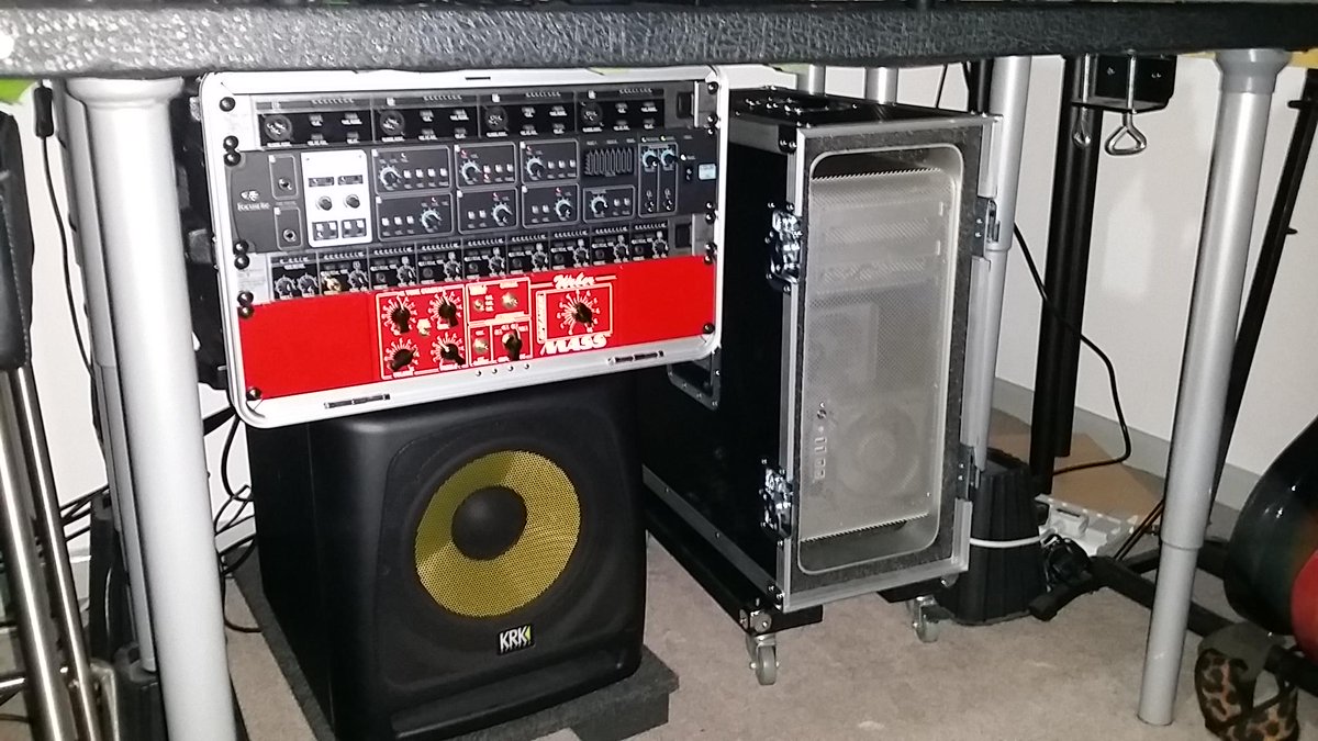 owengurry's tweet photo. My core studio gear is flight-cased for recording in situ. It came with me for Xmas. All back and ready to go... http://t.co/gaIl5A29Xg