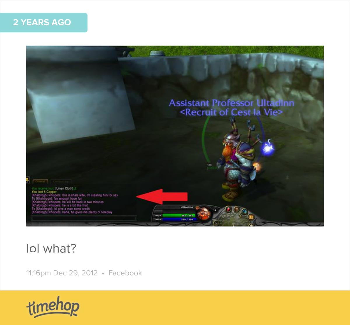 robSYDCYN's tweet photo. Still the best conversation I've ever had on WoW lol http://t.co/cAS35dsd4O http://t.co/JAJiEuhJc0
