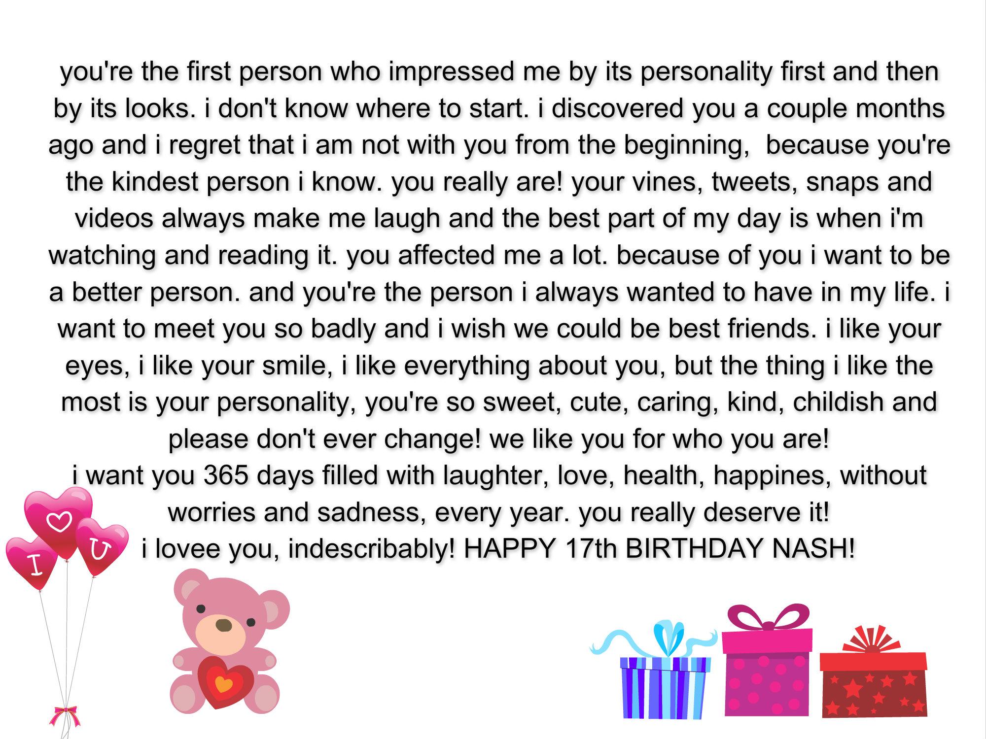  HAPPY BIRTHDAY MY LOVE!             from Croatia! Nash Grier 