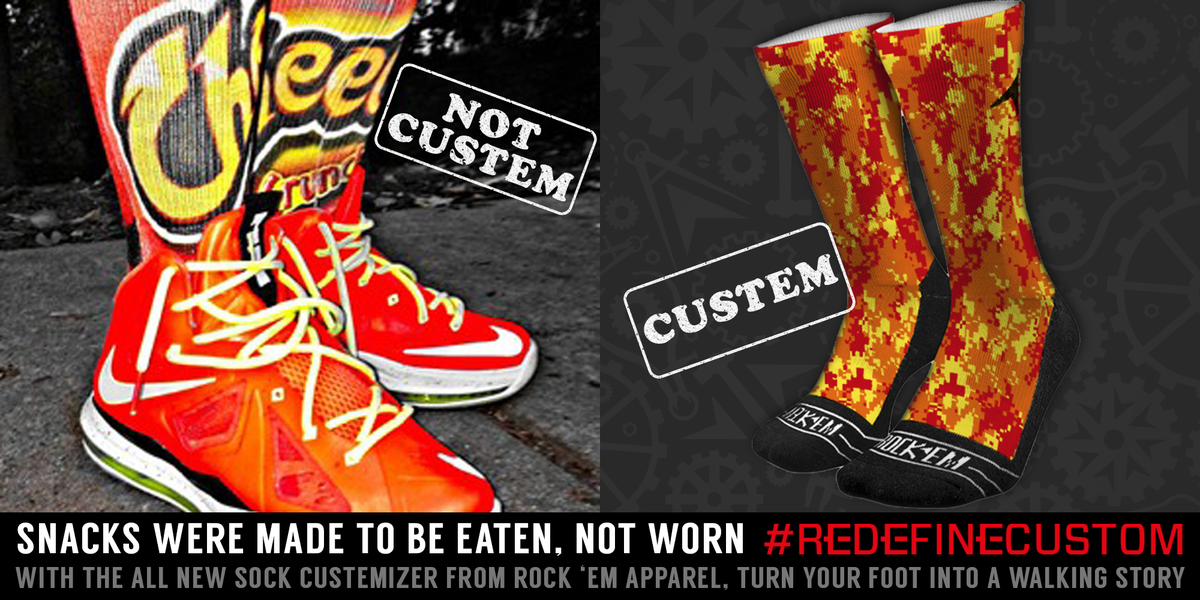 RockEm's tweet photo. Hey buddy, keep the snacks off the feet #RedefineCustom http://t.co/6zAOjGKH1g
