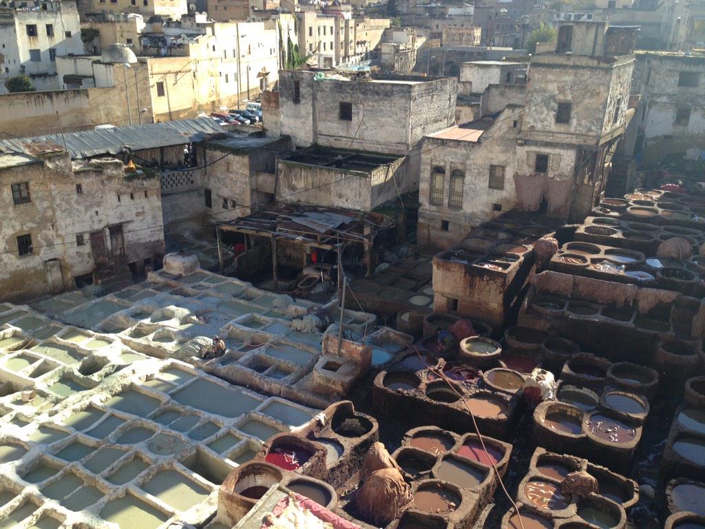 StuVoss's tweet photo. The oldest (and smelliest) leather tannery in the world... http://t.co/4QU338oHL4