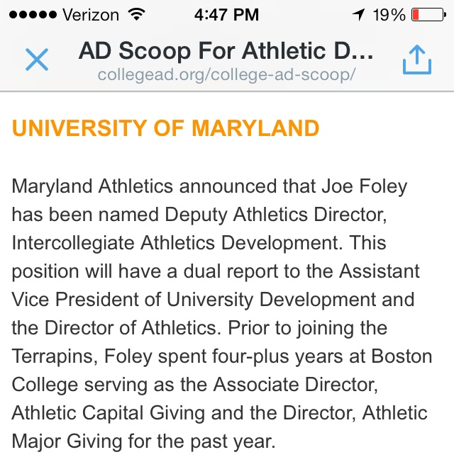 SportsAdJK's tweet photo. Congratulations #JoeFoley @OhioUBusiness http://t.co/jFW1BHdGx7