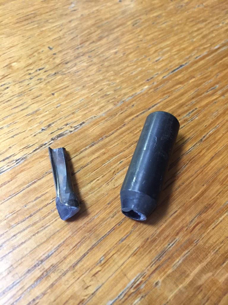 acoles003's tweet photo. Shocked and disappointed, didn't expect a bit to snap mid use, good thing no one got hurt @FreudTools http://t.co/9aS44VNoJj
