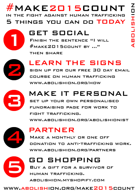 leannerhodes's tweet photo. #make2015count Make fighting human trafficking part of your New Year's resolutions. http://t.co/zSsfZiCjg9 http://t.co/nVd5cZxgK6