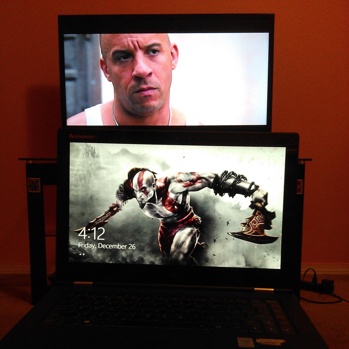Arkhamc24's tweet image. Watching Fast 6 and messing around with my laptop