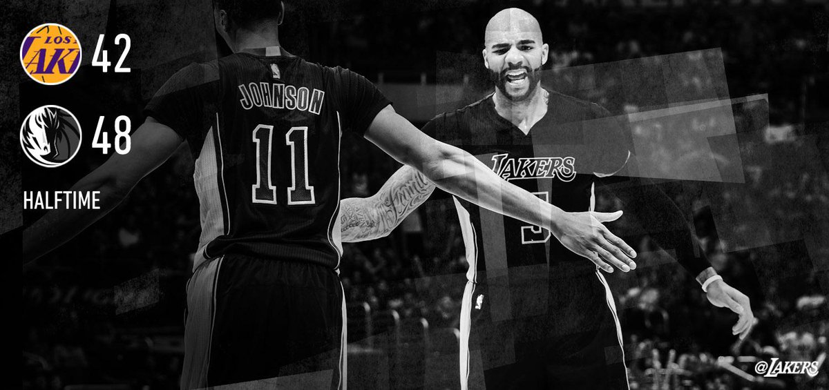 The Lakers shoot just 33% in the first half but trail by only 6. 

<a href="/MisterCBooz/">Carlos Boozer</a> in double-figures with 10pts.