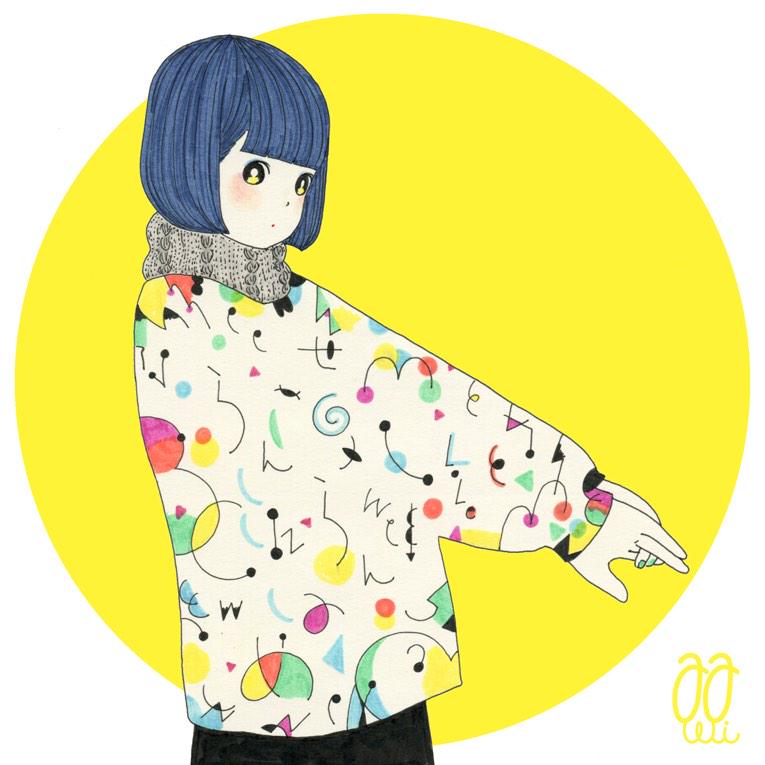 awaiwaiwai's tweet photo. イラスト:記号がらんらんシャツ http://t.co/j4kMUz1C7V