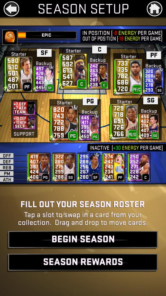 _nba2k_kings_'s tweet photo. First Epic season lineup. http://t.co/VMTKVUPFys