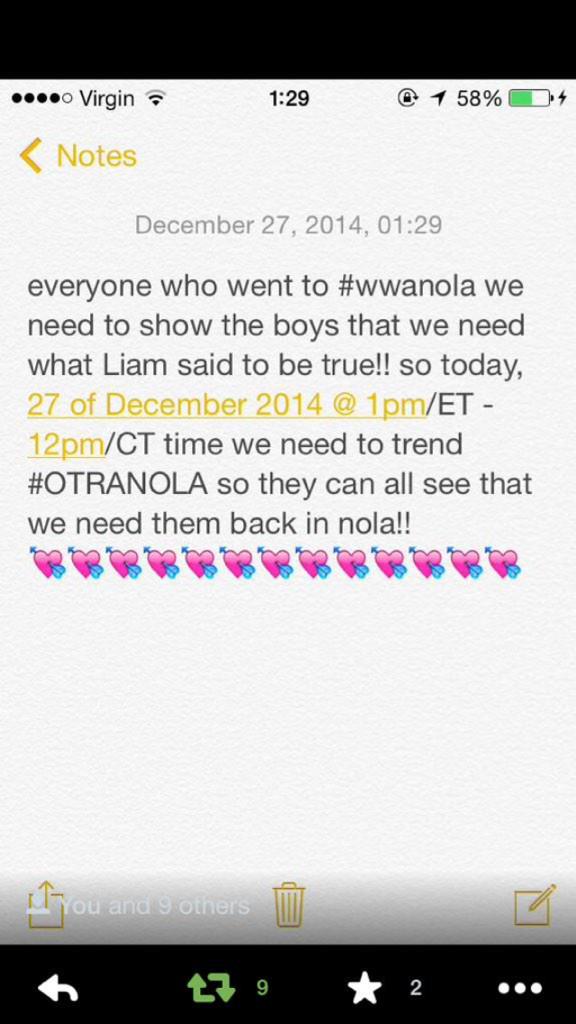 Hoebirdmom's tweet photo. GUYS SPREAD THE WORD WERE GOING TO TRY TO TREN #OTRANOLA AGAIN TODAY PLEASE RT http://t.co/Su5aMeb6Sm
