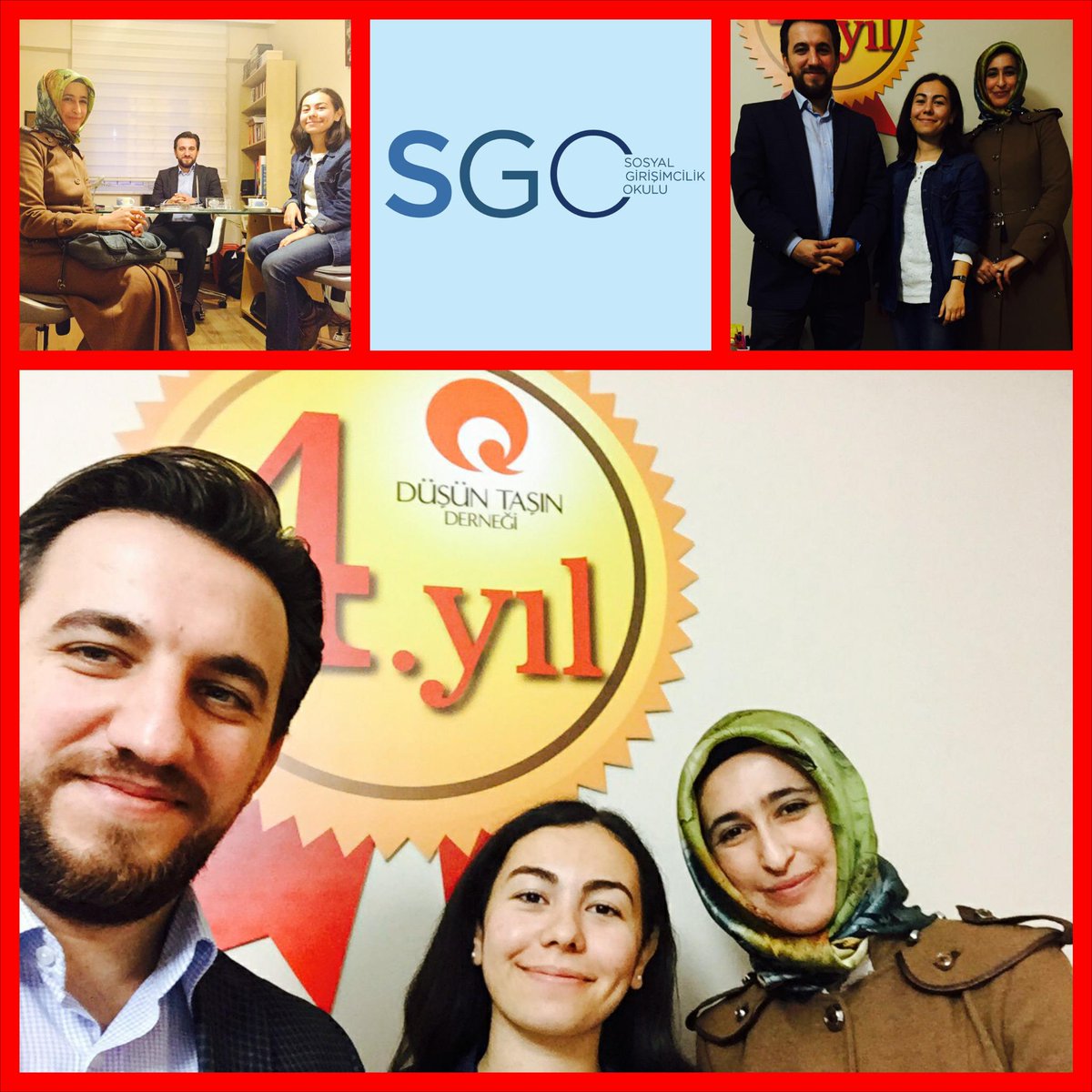 selimcavus's tweet photo. . @SosyalGO ekibinden Makbule ve Sahra dün Usta-Çırak projeleri için  @DusunTasin ofisimizde misafirim oldular. http://t.co/6UfIzytY32
