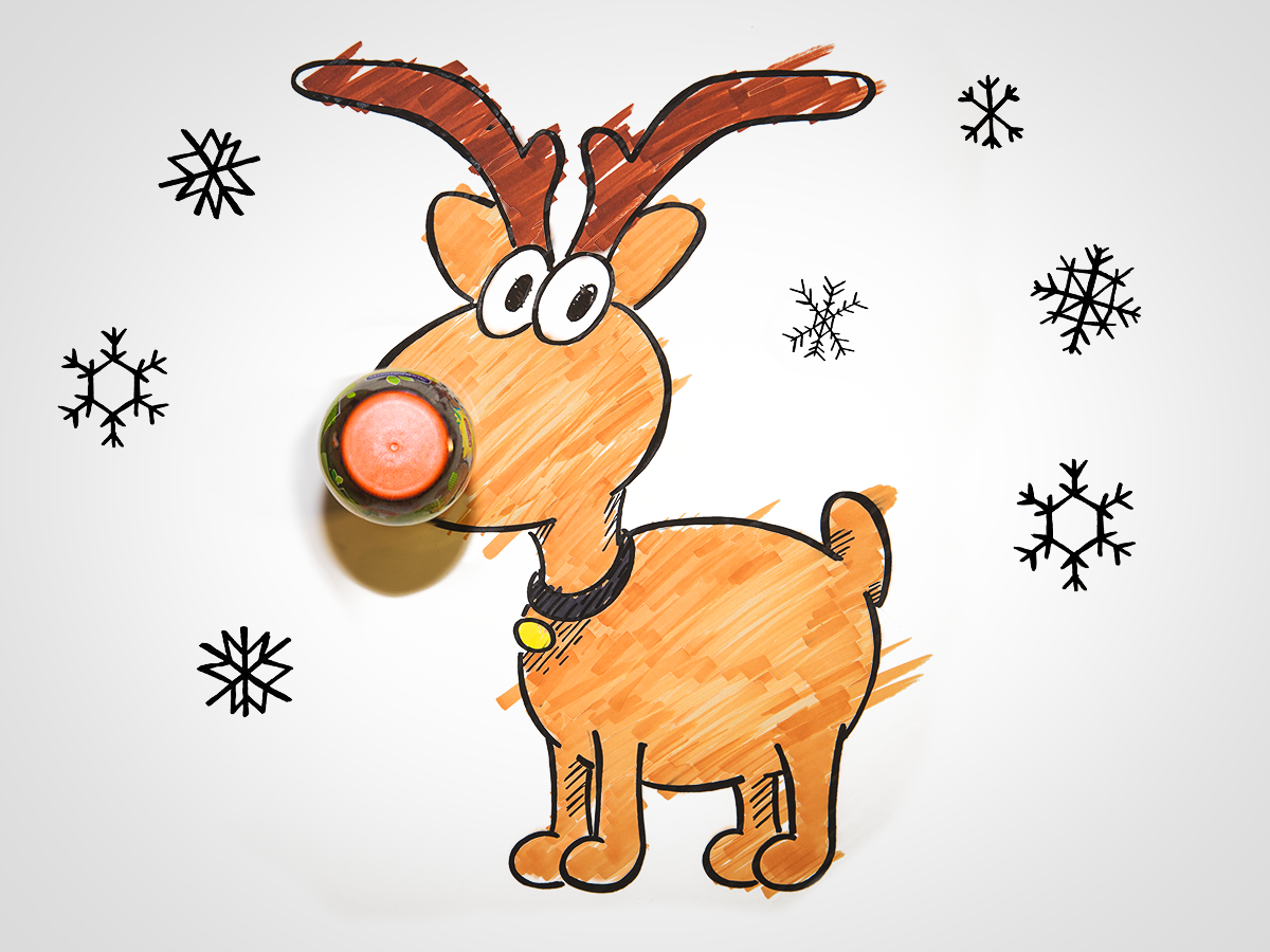 Als dat geen Merry Christmas was... Rudolf's neus is er rood van ;-)