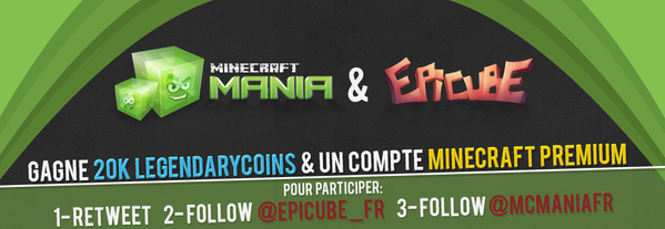 Epicube's tweet image. #Concours - Tente de gagner un compte #Minecraft et #20000LC - Pour participer #RT et follow @Epicube_Fr &amp;amp; @MCManiaFR