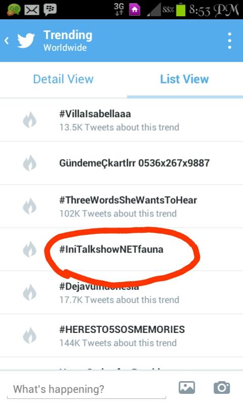 newsuleprikitiw's tweet photo. RT @Njukyudi87: @Ini_Talkshow jadi trending no.4 on Worlwide #initalkshownetFauna @newsuleprikitiw http://t.co/o7Ms7jWySV