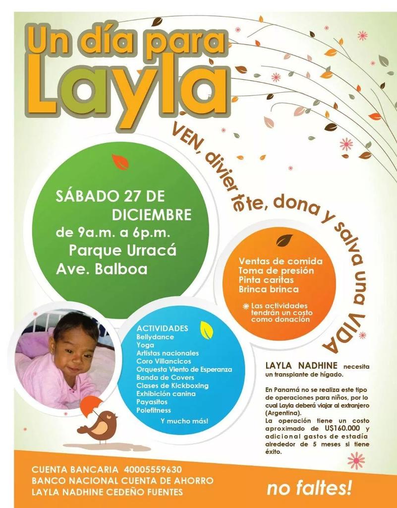 elkiriam's tweet photo. Hoy en el parque Urracá es la actividad para apoyar a mi pequeña Layla. Te esperamos @JhonyMosquera @limyueng http://t.co/cYQZDFRCaX