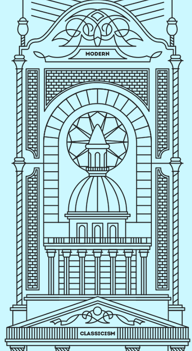 stalkroussos's tweet photo. Great illustration detail in this project "Architectural styles" by Liza Hasanova https://t.co/FKdUK4pFhX http://t.co/AI5C9tY2Op