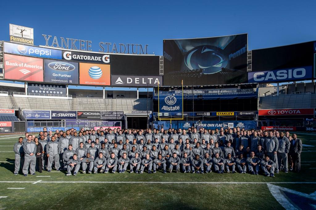 coachjfranklin's tweet photo. Today is the last time our 2014 family will be together. Proud to play in Yankee Stadium &amp; leave it all on the field. http://t.co/SQpGX7J7hd
