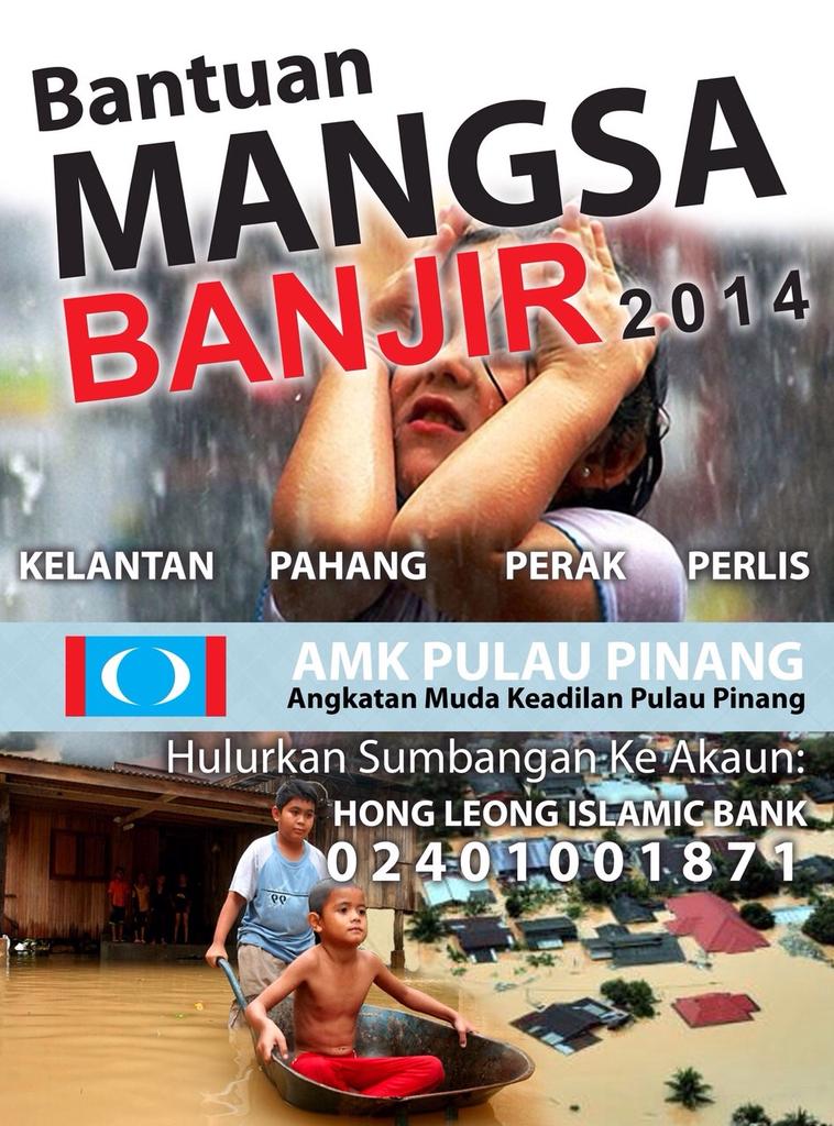 AMKPP's tweet photo. Sumbangan untuk Dana Bantuan Mangsa Banjir di Kelantan, Pahang, Perak, Perlis #PrayForPantaiTimur http://t.co/RXci8jwXoX