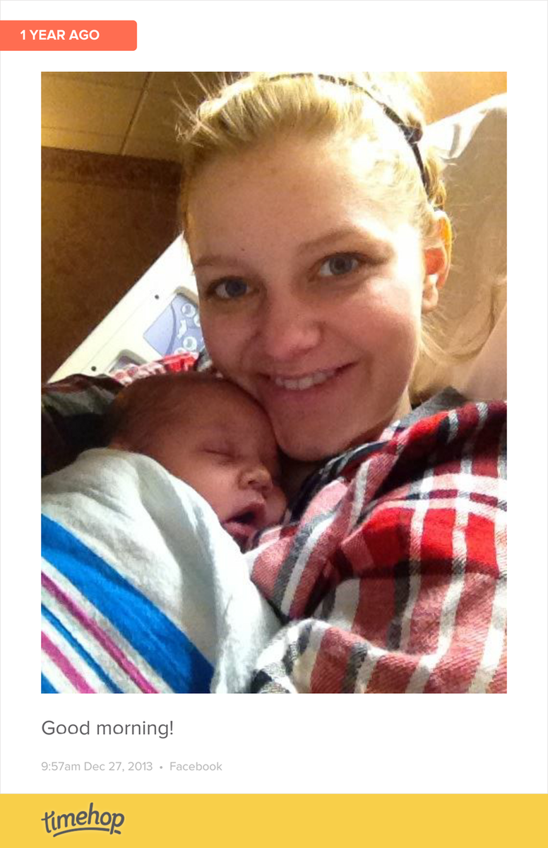 My sweet baby! The first morning I got to hold my handsome, sweet baby!!! This has been the best year of my life....