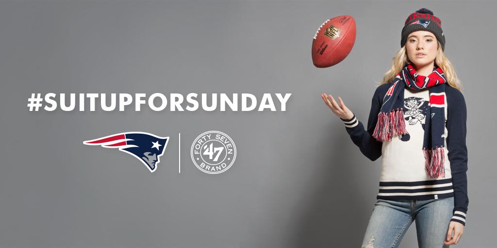 #SuitUpForSunday...and the playoffs! RT to enter to win head to toe @47Brand Pats gear! buff.ly/1CxLaFM