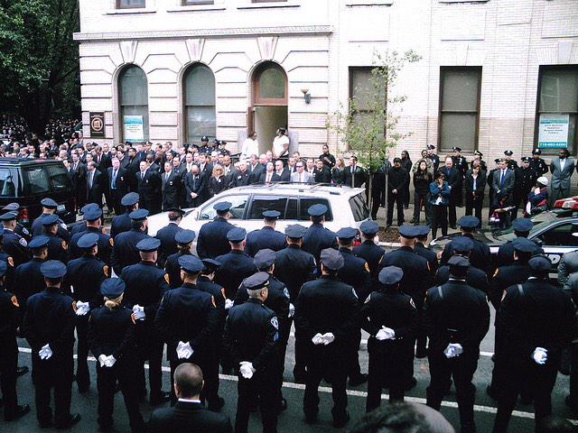 thecoffeecop's tweet photo. Thinking of @NYPD84Pct officers, friends & family as they lay one of their own to rest today.
#heavyHearts
#RIPRamos http://t.co/4icUj6eaAo